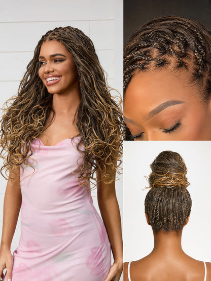 🔥Last Day:60% Off✨ No Glue, No Hassle – Natural Wavy & Braided Wigs