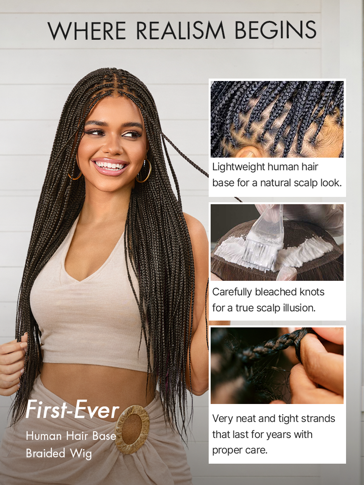 🔥Last Day: 58% Off🔥 Salon Braids HD Lace Knotless Wig