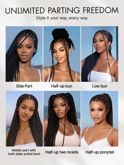 🔥Last Day: 58% Off🔥 Salon Braids HD Lace Knotless Wig