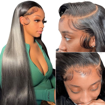 ⚡ Final Hours – Up to 57% Off🌷💥Straight HD Transparent Lace Front Wigs Human Hair