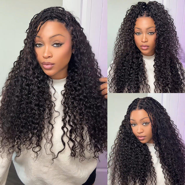 🔥Last Day:60% Off✨ No Glue, No Hassle – Natural Wavy & Braided Wigs
