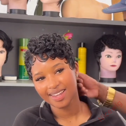 Short Curly Wig Hairstyles Pixie Cut Wig